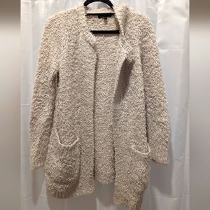 Banana Republic Wool Blend Cream Teddy Cardigan | Small